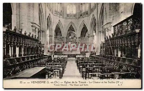 Ansichtskarte AK Vendome Eglise de la trinite Le choeur et les stalles