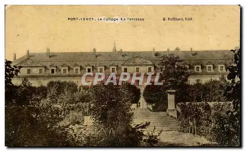 Cartes postales Pont Levoy Le college La terrasse