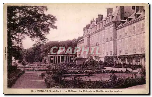 Cartes postales Menars Le chateau La rotonde de Soufflot vue des jardins