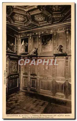 Cartes postales Cellettes Chateau de Beauregard Salle des Grelots (cabinet Henri II)