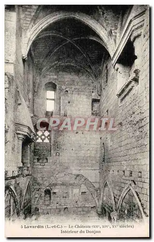 Cartes postales Lavardin Le chateau Interieur du donjon