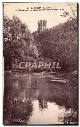 Cartes postales Lavardin Le chateau et les bords du Loir Cote ouest