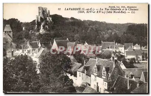 Cartes postales Lavardin Vue generale et le chateau