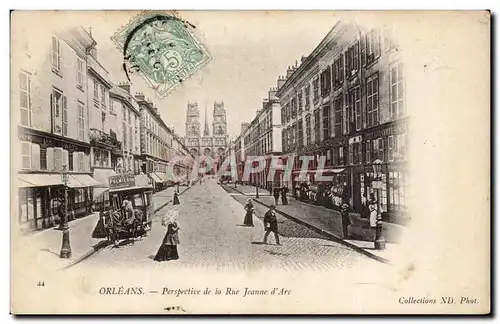 Cartes postales Orleans Persective de la rue Jeanne d&#39Arc