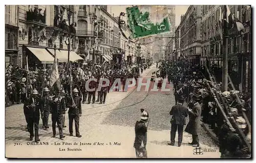 Cartes postales Orleans Les fetes Jeanne d&#39Arc 8 mai Les societes Pompiers Firemen