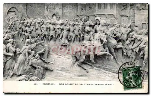 Cartes postales Orleans Bas relief de la statue de Jeanne d&#39arc