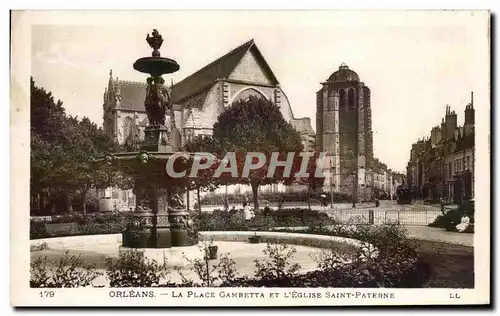 Ansichtskarte AK Orleans La place Gambetta et l&#39eglise Saint Paterne