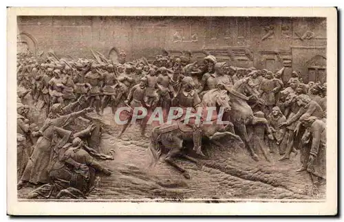 Cartes postales Orleans Bas relief de la statue de Jeanne d&#39arc Place du Martroi Messire m&#39a envoye pour s