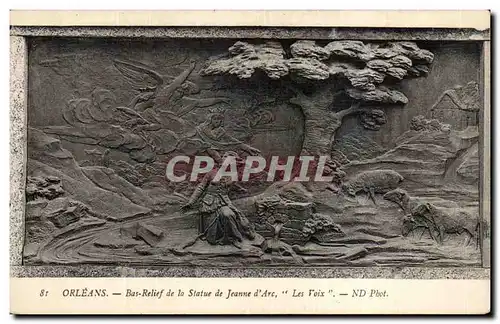 Ansichtskarte AK Orleans Bas relief de la statue de Jeanne d&#39arc Les voix