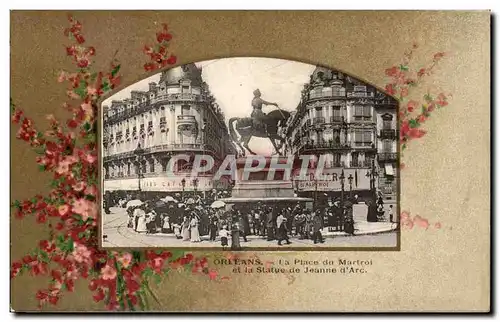 Cartes postales Orleans La place du Martroi et la statue de Jeanne d&#39arc