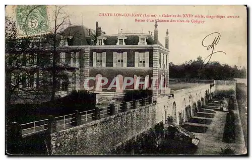 Cartes postales Chatillon Coligny Galeries du 17eme Restes d&#39un chateau des sires de Coligny