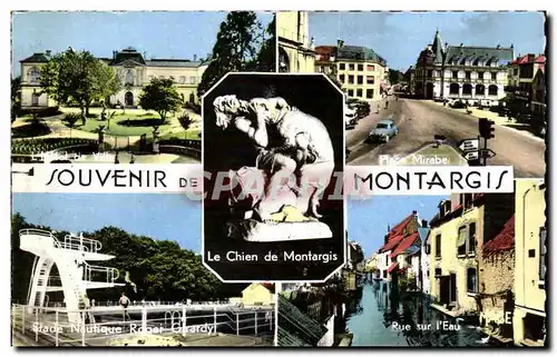 Cartes postales moderne Montargis Souvenir Le chien de Montargis