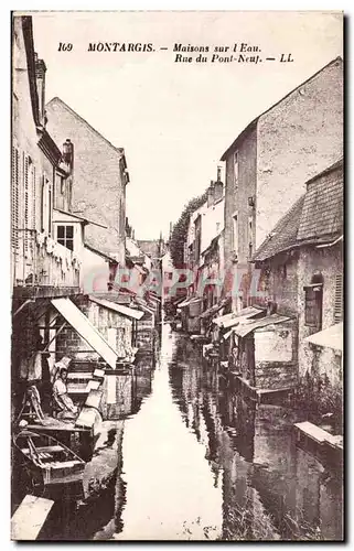 Cartes postales Montargis Maisons sur l&#39eau Rue du Pont neuf