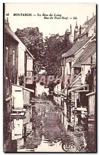 Cartes postales Montargis Un bras du Loing Rue du pont neuf