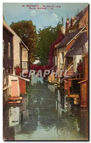 Ansichtskarte AK Montargis Un bras du Loing Rue du pont neuf