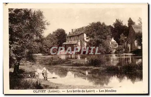 Cartes postales Olivet Les bords du Loiret Les moulins