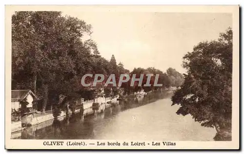 Cartes postales Olivet Les bords du Loiret Les villas