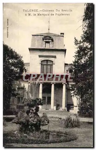 Cartes postales Talence Chateau du Breuilh a M le marquis de Puyferrat