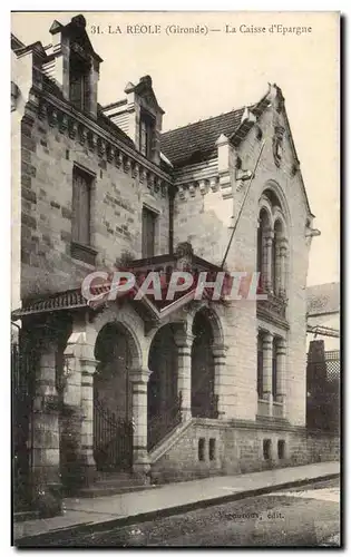 Cartes postales La Reole La caisse d'epargne