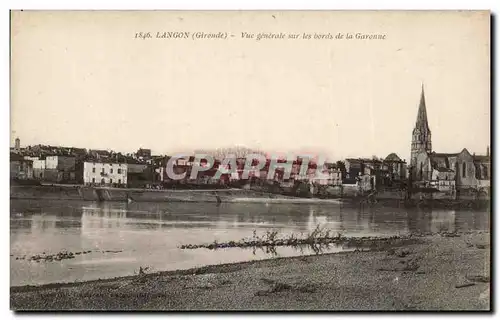 Cartes postales Langon Vue generale sur les bords de la Garonne