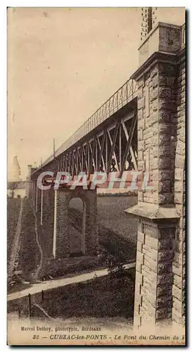 Cartes postales Cubzac les Ponts Le pont du chemin de fer