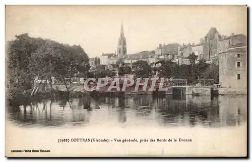 Cartes postales Coutras Vue generale prise des bords de la Dronne