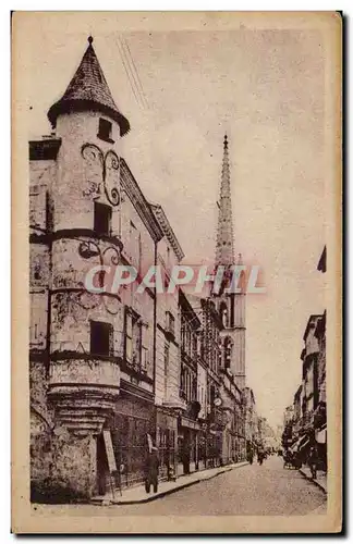 Cartes postales Ste Foy la Grande Rue de la Republique et du clocher