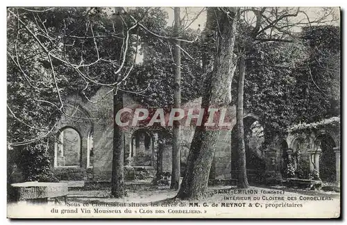 Cartes postales Saint Emilion Interieur du cloitre des cordeliers