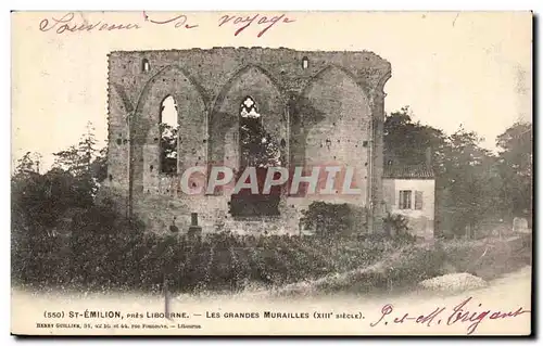 Cartes postales Saint Emilion pres Libourne Les grandes murailles