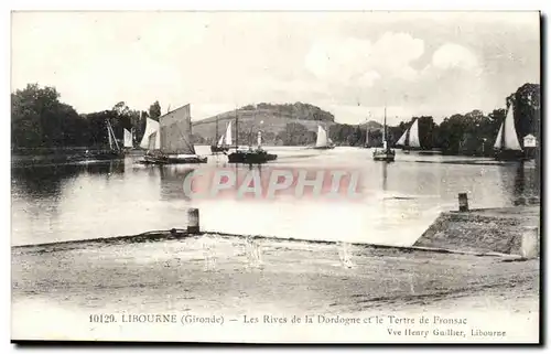 Ansichtskarte AK Libourne Les rives de la Dordogne et le tertre de Fronsac