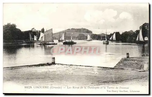 Cartes postales Libourne Les rives de la Dordogne et le tertre de Fronsac