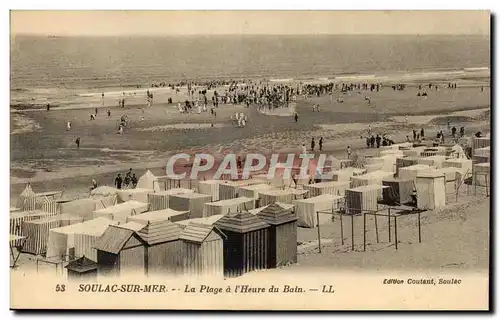 Cartes postales Soulac sur Mer La plage a l&#39heure du bain