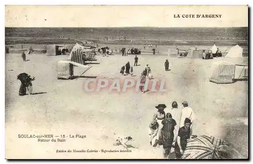 Cartes postales Soulac sur Mer La plage Retour du bain