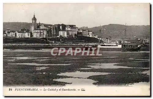 Cartes postales Espagne Spain Espana Fuenterrabia La Ciudad y el Guardacosta