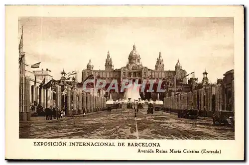 Ansichtskarte AK Espagne Spain Espana Exposicion Internacional de Barcelona Avenida Reina Maria Cristina (entrada