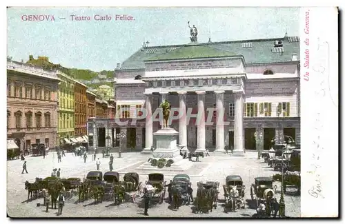 Cartes postales Italie Italia Genova Teatro Carlo Fellice