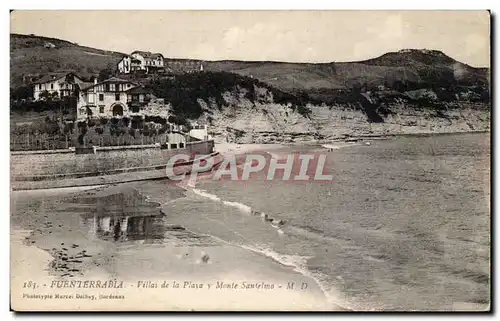 Cartes postales Espagne Spain Espana Fuentarrabia Villas de la Playa y Monte Santelmo