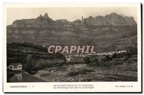Moderne Karte Espagne Spain Espana Montserrat La montana desde el rio Liobregat
