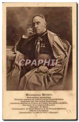 Cartes postales Espagne Spain Espana Monseigneur Merio Protonotaire apostolique Commandeur du merite en Espagne