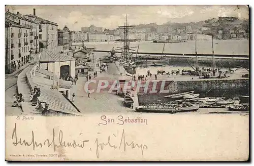 Moderne Karte Espagne Spain Espana San Sebastian EL puerto