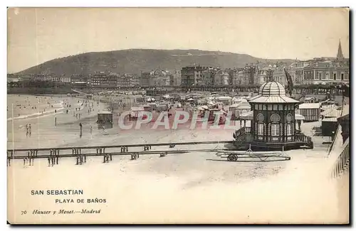 Cartes postales Spain Spain Espana San Sebastian Playa de Banos