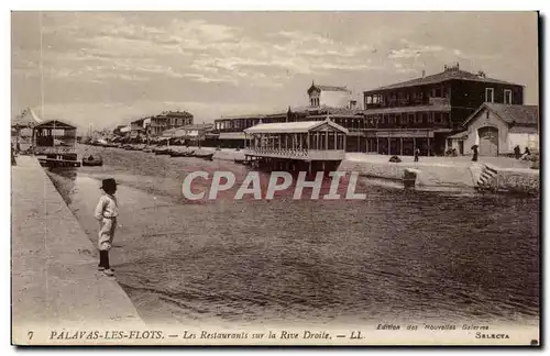 Cartes postales Palavas les Flots Les restaurants sur la rive droite