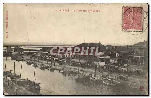 Cartes postales Palavas Le canal et la rive gauche