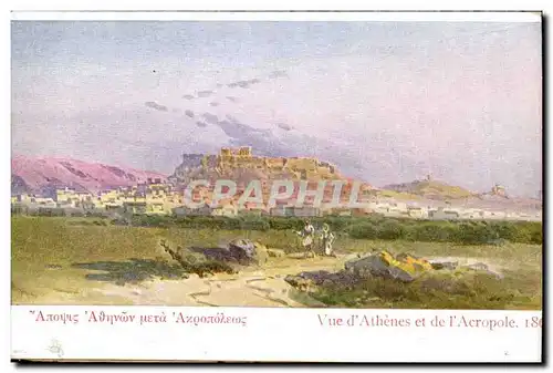 Cartes postales Grece Greece Athenes Vue d'Athenes et de l'Acropole