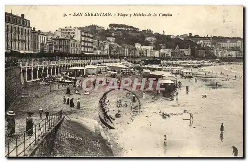 Ansichtskarte AK Espagne Espana Spain San Sebastian Playa y hoteles de la Concha