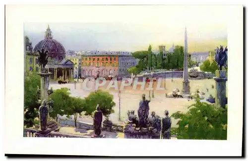 Cartes postales Italie italia Roma Piazza del popolo