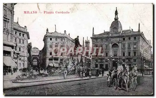 Cartes postales Italie Italia Milano Piazza Cordusio