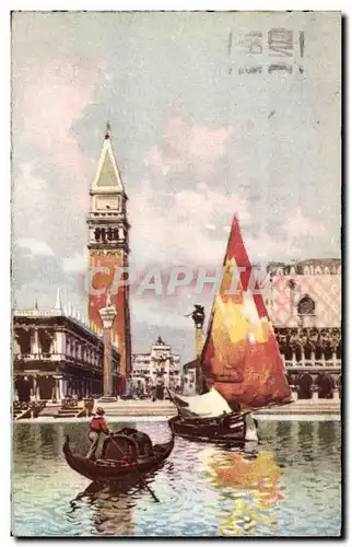 Ansichtskarte AK Italie Italia Venezia La Piazzetta dalla Laguna