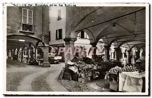 Cartes postales Suisse Lugano Arcades de la via Pessina