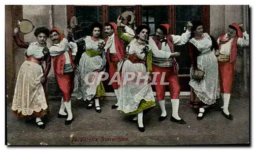 Ansichtskarte AK Italie Italia Tarantella Sorrentina Danse Folklore